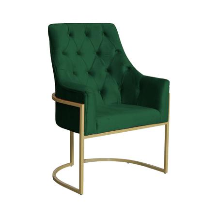Poltrona Vick Sala De Estar Veludo Verde - Vallisa Decor Imagem de Poltrona Vick Sala De Estar Veludo Verde - Vallisa Decor