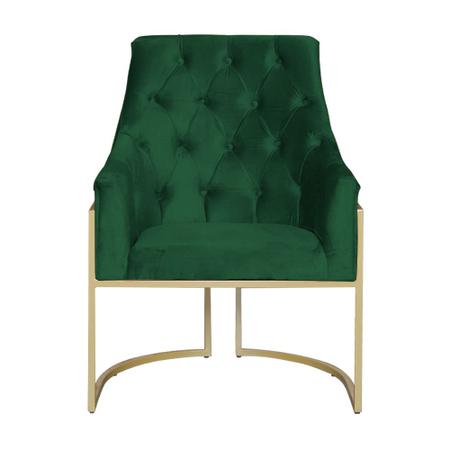 Poltrona Vick Sala De Estar Veludo Verde - Vallisa Decor Imagem de Poltrona Vick Sala De Estar Veludo Verde - Vallisa Decor