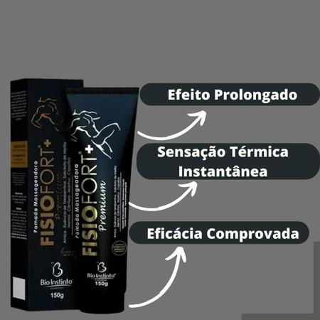 Imagem de Pomada Desodorante Massageadora Bio Instinto Fisiofort Premium Bisnaga 150g Kit 5 Unidades