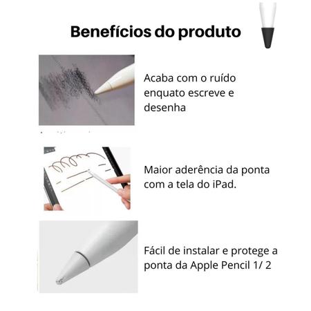 Imagem de Ponta de silicone protetora para apple pencil 1 2