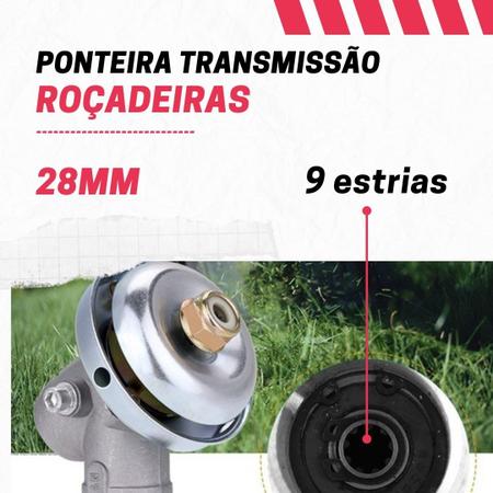 Imagem de Ponteira + Carretel Roçadeira P/ Garthen Azen Bandai