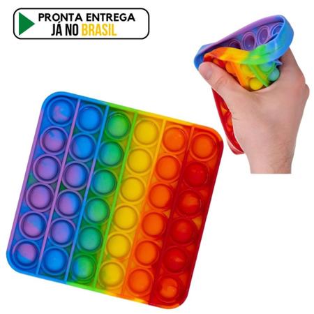 Brinquedo de moda sensorial pop-it antistress jogo de mão de inquietação  para crianças gadget infantil quadrado bubble popit