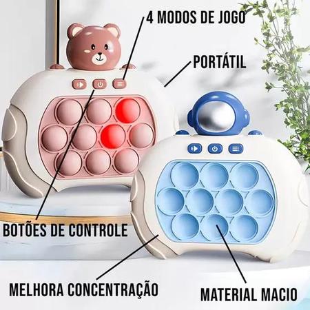 Pop It Eletrônico Spinner Sensory Game Educativo Anti Stress Divertido  Infantil +3 Anos Jogo Didático Brinquedo Anti Stress Tecla Silicone  Eletrônico Com Música E 4 Modos De Jogar (Cachorro) : :  Brinquedos