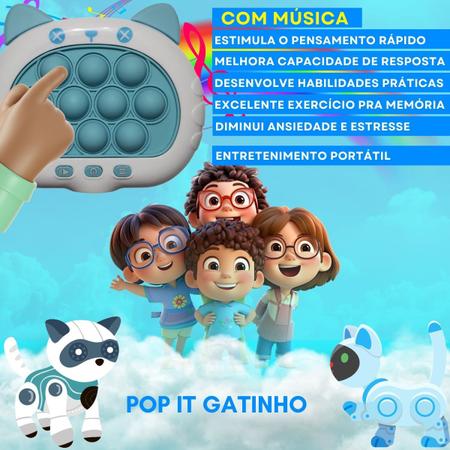 Pop It Game Eletrônico Gatinho C/som Anti Stres Jogo Memoria