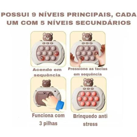 Pop-it Gamer: Brinquedo Eletrônico Anti Stress Com Som E Luz - Saara Online Imagem de Pop-it Gamer: Brinquedo Eletrônico Anti Stress Com Som E Luz