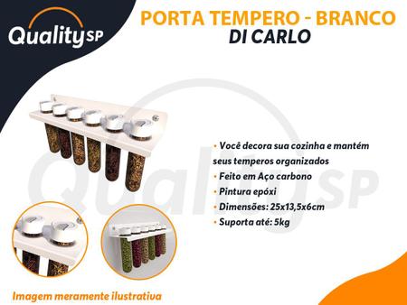 Imagem de Porta 6 Temperos Fixo DiCarlo Essence OR0051 Parede Branco