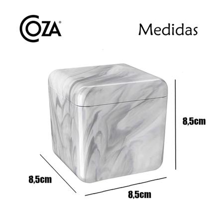 Imagem de Porta Algodão Cotonetes Cube Organizador Mármore 20879/0480 Coza