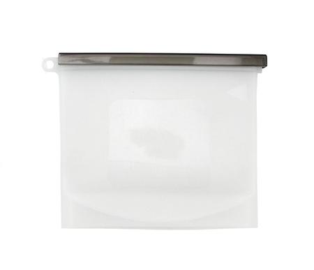 Imagem de Porta Alimentos Saco de Silicone Reutilizável com Lacre 1,5L 23x20,5cm
