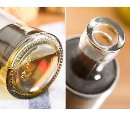 Porta Azeite E Vinagre Galheteiro Aço Inox Dosador 200ml 2pç - KG Imagem de Porta Azeite E Vinagre Galheteiro Aço Inox Dosador 200ml 2pç