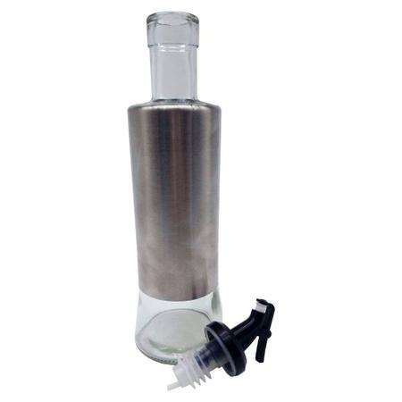 Imagem de Porta Azeite ou Vinagre com Dosador - Vidro e Inox - 300 ml