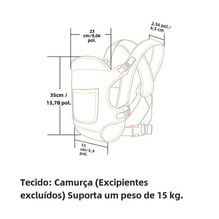 Imagem de Porta-bebês Ergonômico Canguru Sling Infantil Criança Mochila Envoltório Saco Recém-nascido 0-24