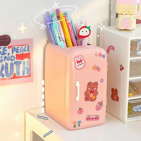 Porta Caneta Porta Treco Organizador de Mesa Maquiagem Papelão Rilakkuma Kawaii  Desenho Fofo Japonês - Porta Caneta - Magazine Luiza