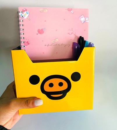 Porta Caneta Porta Treco Organizador de Mesa Maquiagem Papelão Rilakkuma Kawaii  Desenho Fofo Japonês - Porta Caneta - Magazine Luiza