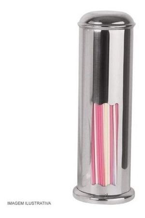 Porta Canudos Em Aço Inox - Metal Globo - JSN Imagem de Porta Canudos Em Aço Inox - Metal Globo