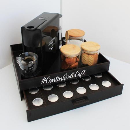 Imagem de Porta capsula e bandeja decorativa 3 modelos marcas dolce gusto nespresso e 3 corações