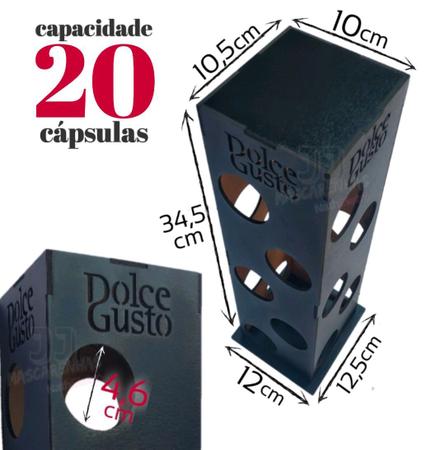 Porta Capsulas Dolce Gusto Suporte 32 Capsulas Torre Premium organizador de  capsulas - Porta Cápsula - Magazine Luiza