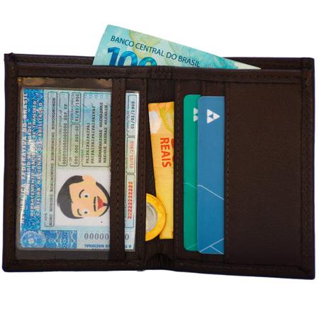 Imagem de Porta Cartão Mini Carteira Em Couro Legítimo Barato  Oferta