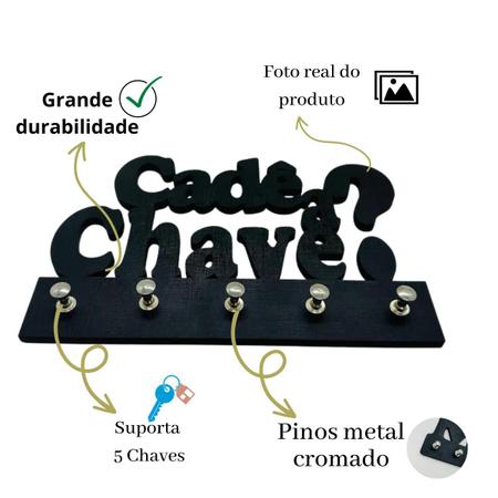 Organizador Chaveiro de Parede Porta Chaves Criativo em MDF - MDF Decorado  - Porta-Chaves - Magazine Luiza
