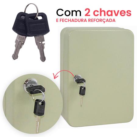 Imagem de Porta Chaves Claviculário Armário De 48 Chaves Com Chaveiro