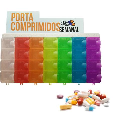 Caixa de Comprimidos com Estojo - Doses Semanais—