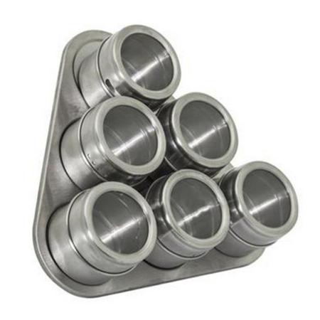 Imagem de Porta Condimentos Magnetico Aco Inox 7 Pecas Kehome 5977