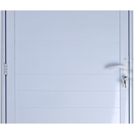 Imagem de Porta De Alumínio Lambril 2,10 X 0,80 Esquerda Linha All Soft Cor Branco