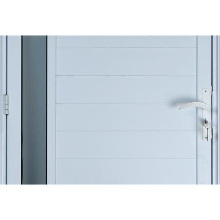 Imagem de Porta De Alumínio Lambril Com Visor 2,10 X 0,90 Esquerda Linha All Soft Cor Branco