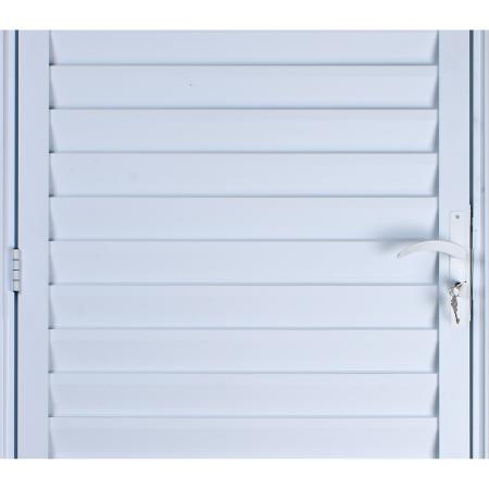 Imagem de Porta De Alumínio Palheta 2,10 X 0,90 Esquerda Linha All Modular Cor Branco