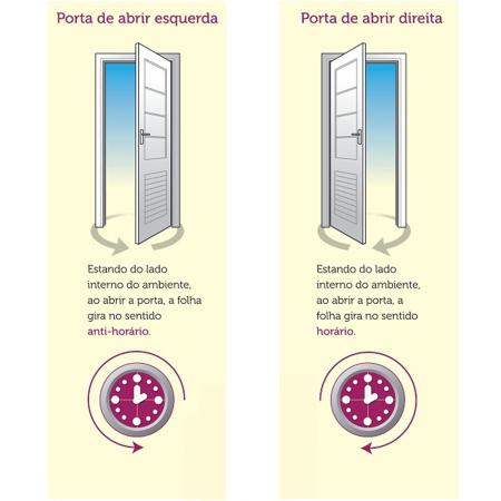 Imagem de Porta De Alumínio Palheta Ventilada 2,10 X 0,90 Esquerda Linha All Soft Cor Branco