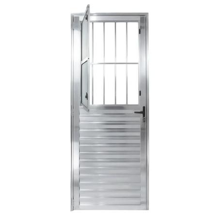 Imagem de Porta de Aluminio Social Esquerda 2,10x0,80 Linha 25 - Aluminio Brilhante DL Esquadrias