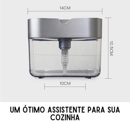 Imagem de Porta Detergente E Esponja Bucha Suporte Sabão Pia Cozinha