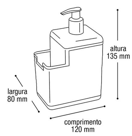 Imagem de Porta Detergente e Esponja Com Bico Dosador Rattan e Rodo Para Pia - Arqplast