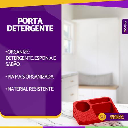 Imagem de Porta Detergente Organizador de Pia Sabão em Barra Esponja