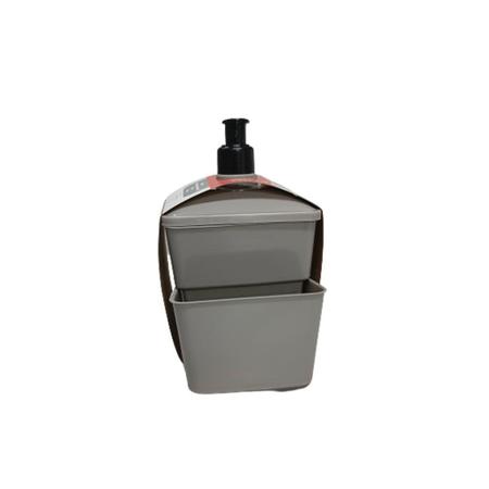 Imagem de Porta Detergente Sabão Dispenser 2 em 1 Com Suporte Para Bucha Esponja  - PLASUTIL