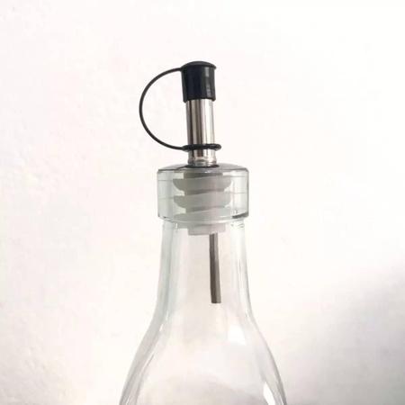 Imagem de Porta eite Galheteiro De Vidro 250Ml Com Bico Dosador Inox