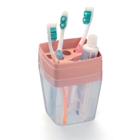 Imagem de Porta Escova De Dente E Creme Dental Com Tampa De Plástico