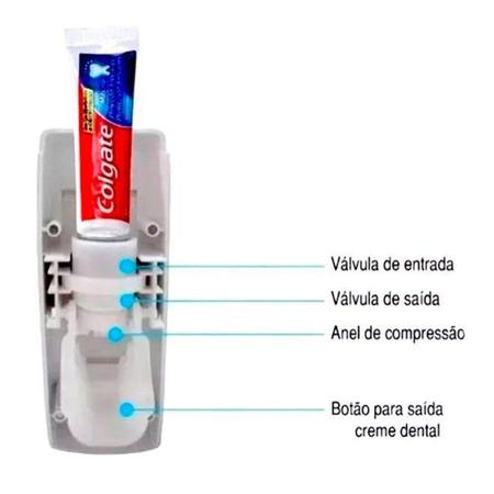 Imagem de Porta escova de dentes c/ dispenser p/ pasta - Valex Utilidades