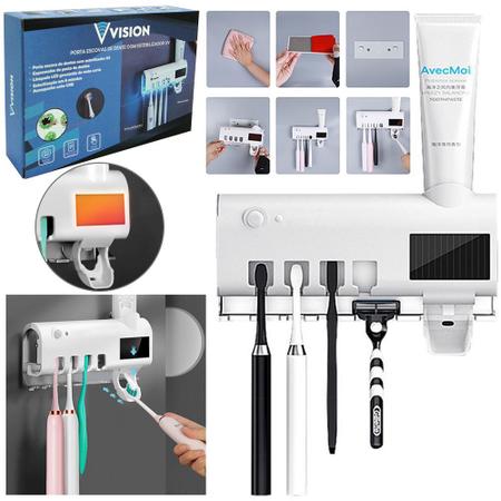 Imagem de Porta escova dental com esterelizador uv recarregavel - vision