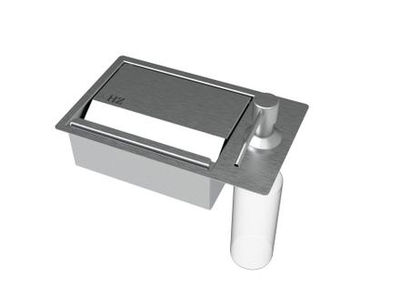 Imagem de Porta Esponja Com Dispenser Detergente De Embutir Na Bancada