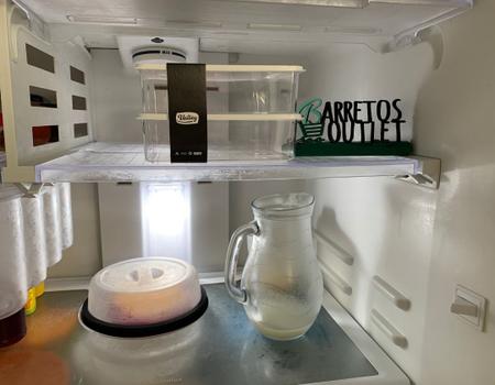 Imagem de Porta Frios Duplo para queijo e o presunto organizado para geladeira