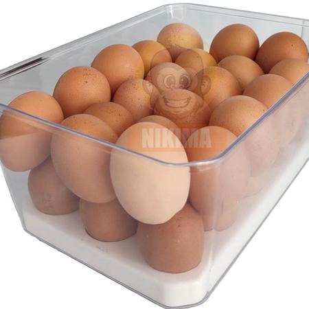 Imagem de Porta Frios Ovos Salada Kit Organizador De Geladeira Potes Organizadores De Cozinha