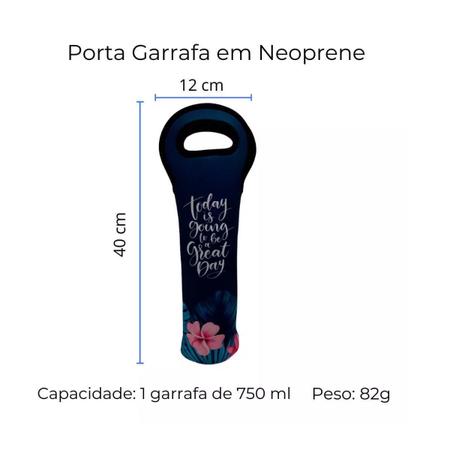Imagem de Porta Garrafa Neoprene Vinho Cooler Espumante Estampado Top