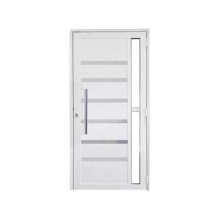 Imagem de porta giros sala branco lambril frisada 210x80 c/vidro direita 