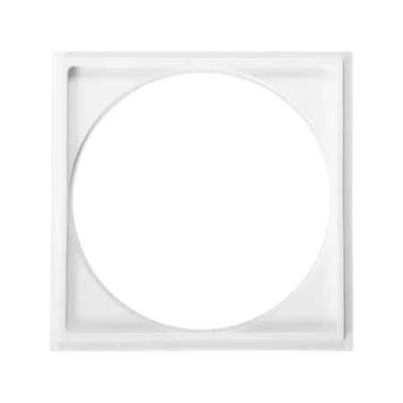 Imagem de Porta Grelha Com Caixilho 10x10 Quadrada Em Pvc + Grelha Quadrada Branca Para Caixa Sifonada 10cm