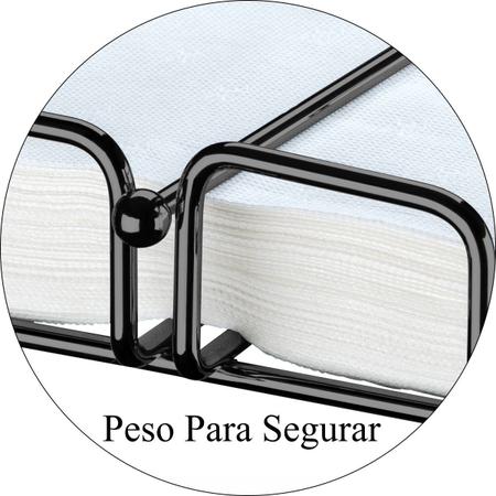 Imagem de Porta Guardanapos de Papel Grande Com Peso Mesa Café Luxuoso