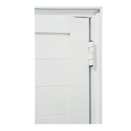 Imagem de Porta Lambril de Alumínio 210 x 80cm com Maçaneta Linha 25 Lado Direito Esquadrias Bergamo Branco