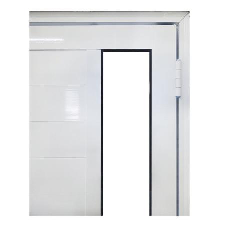 Imagem de Porta Lambril de Alumínio 210 X 90cm com Friso e Visor Linha 30 Lado Direito