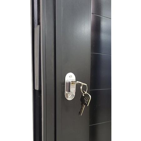 Imagem de Porta Lambril de Alumínio Direita 210 x 80cm com Puxador Linha Veneza Esquadrias Bergamo