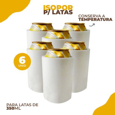 Imagem de Porta Latinha Térmico Copo de Isopor Lata 350ml Cerveja Refri Isotérmico