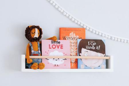 Porta Livros Infantil, Prateleira Flutuante, Berçário Madeira - Curumim Kidsroom Imagem de Porta Livros Infantil, Prateleira Flutuante, Berçário Madeira